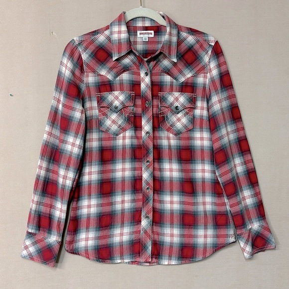 True Religion Women’s Western Plaid Flannel Shirt. Sz M - Picture 1 of 13